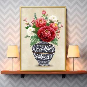 [아우트]목단 그림 액자 풍수그림 A3 PEOVA8