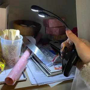 [아우트]트윈 집게 집게독서등 독서등 스탠드 2구