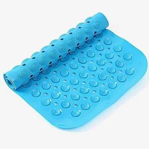 [아우트]타일흡착 블루 화장실 발판 36x70cm