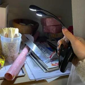 블랙 독서등 스탠드 집게조명 집게 트윈 2구 (3MnQr)