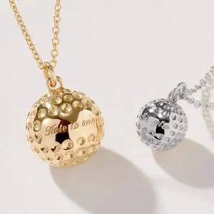 골드팡 18k 굿샷 골프볼 이니셜 목걸이 (L)