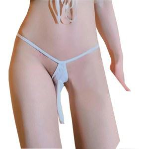 여성 남성용 FASXIR 한 G-스트링 마이크로 끈 타이니 팬티 속옷 탕 로우 라이즈 힙스터 티백 파우치 비키니