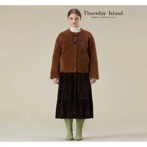 [써스데이아일랜드][Thursday Island] 패턴벨벳 스커트(T238MSK232W)