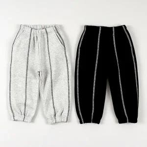 [보리보리/모데쯔]아동 키즈 겨울 기모 스티치 조거 바지 유치원 남아 여아