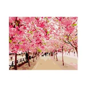 명화 그리기 유화 페인팅 벚꽃 거리 40x50 DIY명화그리기 페인팅 벚꽃 거리 명화 그리기 그리