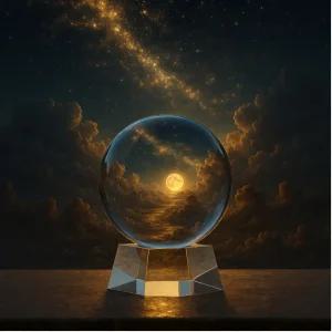 크리스탈볼 투명 유리오브제 인테리어 구슬 인형 수정 장식 여자친구 선물 어항 조각상