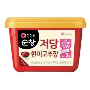 [청정원](의정부점) 순창 저당 현미고추장 500g(강남점 순창 현미찰고추장 200g 증정)