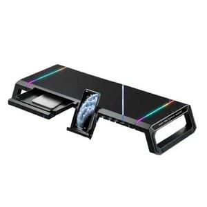 모니터 받침대 USB 허브 선반 화이트2 0 다이 문라이트 충전 초고속 무선