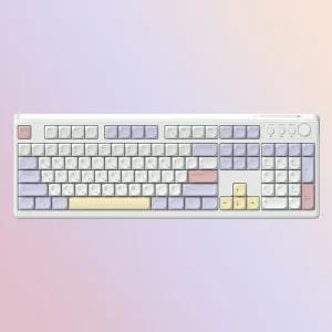 한성컴퓨터 GK104 OfficeMaster 저소음 멤브레인 키보드 퍼플하트