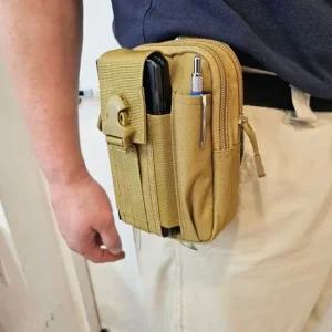 핸드폰 벨트파우치 미니 허리가방 벨트색 작업 다용도 미니가방 벨트색