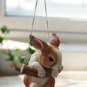 스윙 토끼 장식품 선반 인테리어 미니어처 미니 장식품