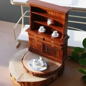 엔틱 그릇장 미니어처 세트 1P 인테리어 선반 테이블 미니소품 카페소품 감성소품