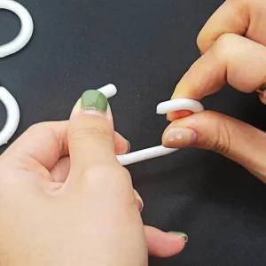 플라스틱 커튼고리 커튼링 화이트 C형 커튼고리 커튼링 커튼 부자재 커튼레일 c형커튼링 커튼고리