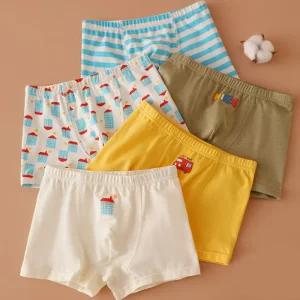 MIMO 남아/주니어 코튼 사각팬티 5매세트(372)