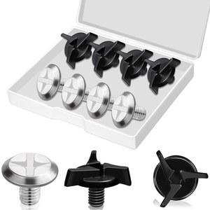 16Pcs 모터사이클 헬멧 바이저 나사 키트, 유니버설 더트 바이크 헬멧 패스너, 와셔가 있는 플라스틱 및 합금 모터사이클 마스크 바이저 클립, 축구 하키 헬멧 액세서리용 교체 나사