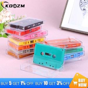 카세트 카팩 테이프 음성 음악 녹음용 마그네틱 오디오 클리어 보관함 표준 컬러 플레이어 45 1세트