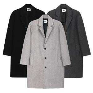 [모로엠]남성 모던 클래식 테일러 카라 울혼방 싱글코트 MO-CTW-Q001