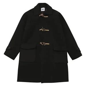 [모로엠]남성 국내제작 울혼방 트리플버클 떡볶이 코트 MO-CTW-Q012