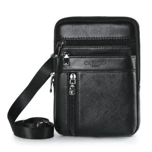 남자 미니 가죽 크로스백 어르신 핸드폰가방