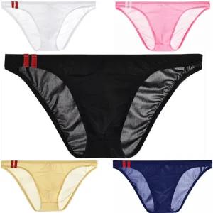 남성 아이스 실크 엣지 포인트 삼각팬티 5P세트 매혹적인 디자인과 완벽한 핏 B13