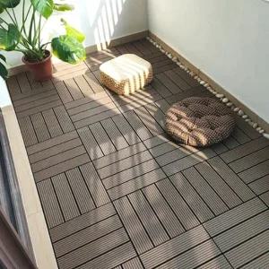 조립식타일 베란다 야외 테크 마루 타일 다크브라운 바닥재 데크타일 베란다데크타일