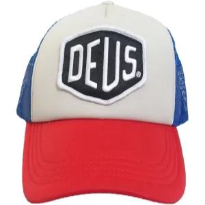 데우스 베이랜드 트러커 캡 Blue/Red DMS07875-BLUR