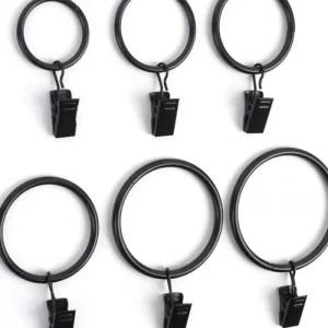검정 고리 커텐핀 블랙 커튼링 원형 창문 10개입 (45Ak8)