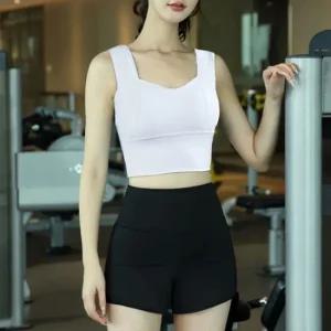 [다잇템] 여성 필라테스 탱크 핫팬츠 나시탑 운동 세트