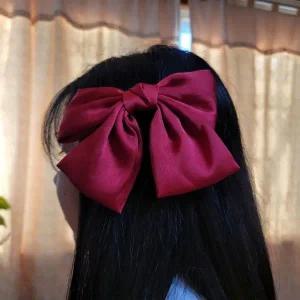 헤어스타일링 왕리본핀 와인레드 (WFJY14F)