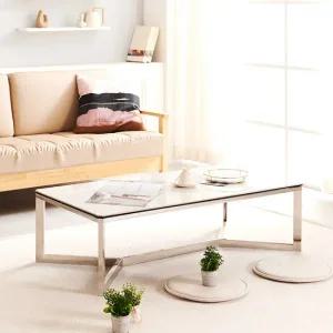 나무뜰 몬스 1200 세라믹 실버 거실 소파 테이블 CNM077C (착불)