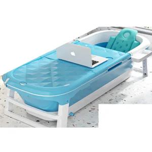 접이식 욕조 간이 전신 반신 1인용 이동 폴딩 욕조기 반신욕조 - 1.3m 핑크