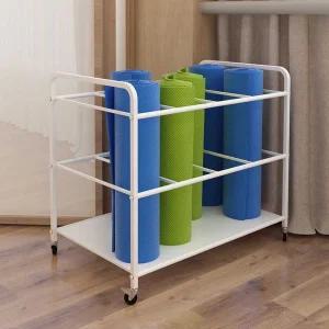 요가매트보관함 이동식 폼롤러 짐볼 도구 랙 정리함 블랙(논슬립)- 80x50x70cm