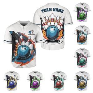 릭트후이 맞춤형 볼링 야구 유니폼, 커스텀 네임 & 팀 볼링 셔츠, 볼링 팀 유니폼, 볼링 애호가