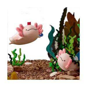 핑크 아홀로틀 인형 열쇠고리 선물 귀여운 우파루파 키링