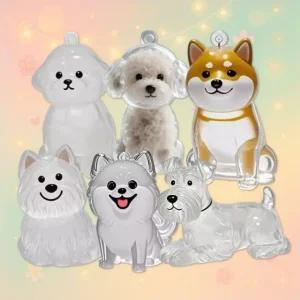 추억 강아지 반려견 수집함 열쇠고리 보관 인기 신상품 보관함 키링 투명 개털 털 캡슐