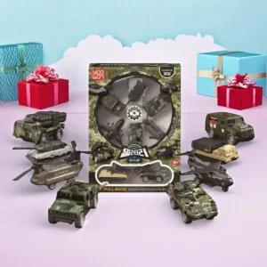 유앤원 다이캐스팅 밀리터리 미니카 세트 군용 비행기 자동차 풀백카 장난감 군인놀이 어린이