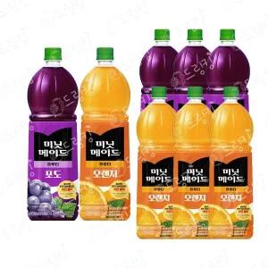 미닛메이드 프루티 오렌지 1.5L 3개+포도 1.5L 3개