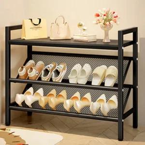 [3단] 다용도 사선 선반 신발정리함 현관 틈새 슬림 신발장 정리대 슈즈렉 신발 정리 700