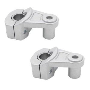 블레드택스 피벗 핸들바 클램프 라이저 2인치 범용 오토바이 7/8인치(22mm) 및 1/8인치(28mm) 라이저(실버)