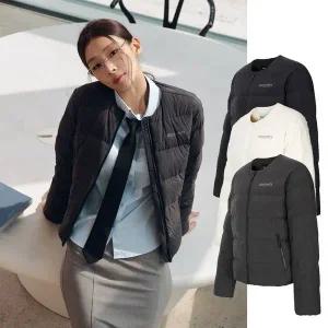 갤러리아 디스커버리 여성 픽토르U 세미크롭 구스다운 경량패딩 DWDJ8P056