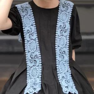 [옷자락] 여성 에스닉 펀칭 레이어드 숄 케이프 가디건