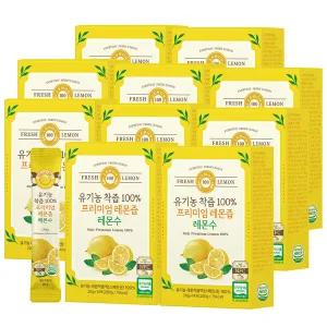 유기농 착즙 100% 프리미엄 레몬즙 레몬수 스페인산 14포 10박스