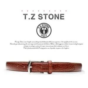 티지스톤-TZ1D101LB클래식 악어패턴연브라운벨트 남성벨트 패션벨트
