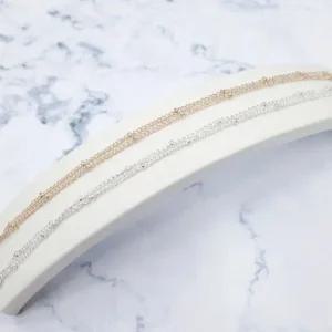 라운드 데일리 볼 두줄 체인 발찌 발찌 체인발찌 패션발찌 여자발찌 남자발찌 은발찌