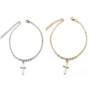 십자가 펜던트 체인 여자 패션 발찌 발찌 체인발찌 패션발찌 여자발찌 남자발찌 은발찌