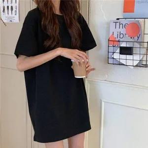 무지티셔츠 기본반팔 여성반팔티 루즈핏 여름티셔 박스티 반팔티셔츠 티셔츠 여름티셔츠