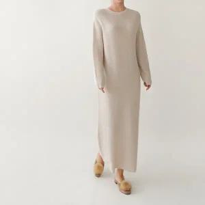 [스타일나]여성 홀가먼트 캐시미어 울 비체 니트 롱 원피스 모임룩 하객룩 오피스룩