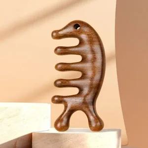 원목 두피괄사 전신마사지 지압마사지 괄사빗 지압봉-WFG3HQY