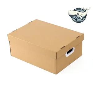 다용도 조립식 종이 수납함 수납박스 정리보관 다용도 정리 정돈 깔끔 책 손잡이종이