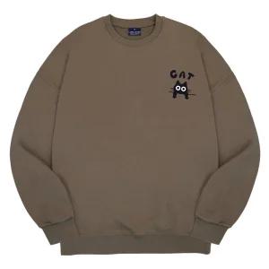 엘런아시 Cat 오버핏 맨투맨